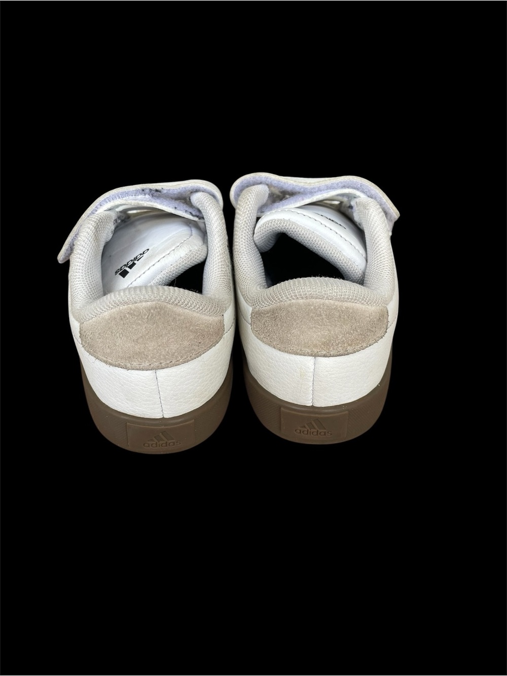 Adidas Toddler Sneakers Size 10K – White & Black Velcro Shoes - Picture 3 of 5
